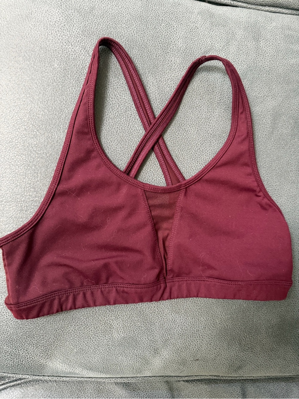 GAP Burgundy Cross-Back Sports Bra